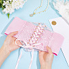 PVC Lace Up Elastic Corset Belts with Polyester Ribbon for Women AJEW-WH0678-79B-2