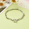 Non-Tarnish 304 Stainless Steel Figaro Chain Bracelets X-BJEW-JB06446-2