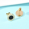 Flat Round 304 Stainless Steel Stud Earrings EJEW-H175-02G-02-2