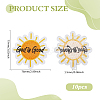 Sun with Word God is Good Polyester Clothing Patches PATC-WH0816-022-2