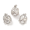 Natural Quartz Crystal Rock Crystal Round Ball Pendants G-Q163-05P-04-1