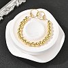 Rack Plating Brass Round Beaded Slider Bracelet for Women BJEW-B066-01A-02-5