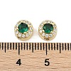 Rack Plating Brass Micro Pave Cubic Zirconia Flat Round Beads KK-C007-13G-05-3