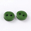 2-Hole Flat Round Resin Sewing Buttons for Costume Design BUTT-E119-14L-14-2