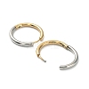 Ion Plating(IP) Two Tone 304 Stainless Steel Huggie Hoop Earrings EJEW-A106-02E-2