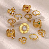 Retro Royal Style 304 Stainless Steel Imitation Pearl Cuff Rings FS-WG343E9-01-2