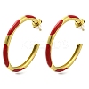 Ion Plating(IP) 304 Stainless Steel Enamel Stud Earrings EJEW-I316-06G-01-1