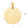 Ion Plating(IP) 304 Stainless Steel Pendants STAS-I311-05A-G-2