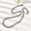 Tarnish Resistant 304 Stainless Steel Twisted Chain Curb Chain Necklaces NJEW-V0323-07-5