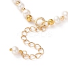 Natural White Shell Star Link Bracelets BJEW-JB05780-02-3