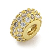 Rack Plating Brass Micro Pave Cubic Zirconia Beads KK-B091-03G-01-2