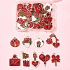 36Pcs 9 Styles Valentine's Day Theme Alloy Enamel Pendants ENAM-FS0002-48-RS-7