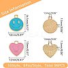 SUPERFINDINGS 96Pcs 16 Style Alloy Enamel Charms ENAM-FH0001-39-2