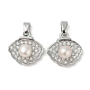Brass Micro Pave Cubic Zirconia Pendants KK-U045-19P-1
