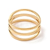 Criss Cross 304 Stainless Steel Finger Ring for Women  LS-RJEW-B035-03G-2