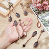 8Pcs 8 Styles Zinc Alloy Coffee Tea Spoon AJEW-NB0006-51-3