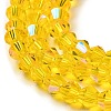 Transparent Electroplate Glass Beads Strands GLAA-F029-4mm-D22-3