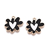 Rack Plating Alloy Enamel Pendants ENAM-N056-344A-1