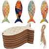 30Pcs Fish Unfinished Wood Cutouts Pendant Decorations DIY-SP0004-52-1