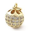 Brass Micro Pave Cubic Zirconia Pendants KK-Q029-02F-G-1