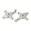 Brass Micro Pave Cubic Zirconia Pendants KK-M246-43P-2