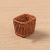 Resin Bamboo Rattan Miniature Basket Ornaments PW-WG81F97-12-1
