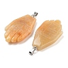 Natural Topaz Jade Carved Pendants G-K369-01P-02-2