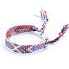 Polyester-cotton Braided Rhombus Pattern Cord Bracelet FIND-PW0013-001A-05-1