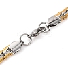 304 Stainless Steel Twist Chain Necklaces for Women NJEW-G140-08A-GP-3