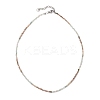 2MM Natural & Synthetic Mixed Gemstone Gradient Color Faceted Round Beaded Necklaces for Women NJEW-JN05865-01-4
