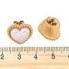 304 Stainless Steel Shell Heart Stud Earrings for Women EJEW-Z095-02G-5