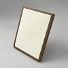 50-Slot Foldable Retangle Wood Slant Back Ring Display Frame RDIS-WH0009-021-2