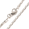 1.5mm Rack Plating Brass Oval Link Chain Necklaces for Women Men MAK-L044-25P-2