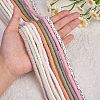 10 Strands 10 Colors Flat Round Handmade Polymer Clay Beads CLAY-SZ0001-98-3