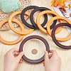   8Pcs 4 Colors Wood Round Ring Shaped Handles Replacement DIY-PH0013-64-5