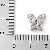 Brass Micro Pave Clear Cubic Zirconia Silde Charms KK-C086-02P-01-3