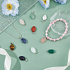 10Pcs 10 Styles Mixed Gemstone Pendants G-HY0001-46-4