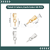 80Pcs 2 Colors 304 Stainless Steel Screw Eye Pin Peg Bails STAS-UN0060-43-3