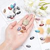 N24Pcs 12 Style Faceted No Hole Natural & Synthetic Gemstone for Wire Wrapped Pendants Making G-NB0003-01-4
