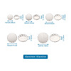150Pcs 5 Styles 316 Surgical Stainless Steel Lace Edge Bezel Cups STAS-CD0001-09-7