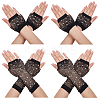 4Pairs 2 Styles Women Nylon Mesh Gloves AJEW-CY0001-08A-1