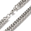 Iron Cuban Link Chain Necklaces for Women Men NJEW-A028-01B-P-2