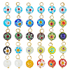 30Pcs Millefiori Glass Charms PALLOY-PH01855-1