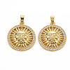 Brass Micro Pave Cubic Zirconia Pendants KK-Q252-066-NF-1