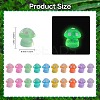 100Pcs 10 Colors Mushroom Luminous Resin Display Decorations RESI-SZ0003-46-2