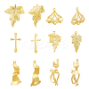 48Pcs 6 Style Brass Pendants KK-FH0005-49-1