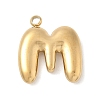 304 Stainless Steel Initial Pendants STAS-S186-12M-G-1