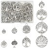 50Pcs 10 Styles Tibetan Style Alloy Pendants FIND-YW0006-93-1