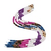 Watermelon Stone Glass & Natural Howlite & Polychrome Jasper & Dyed White Jade & White Jade Beads Strands G-Z135-C15-3