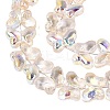 Baking Paint Electroplate Transparent Glass Beads Strands EGLA-Q136-03A-02-3
